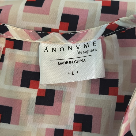 ANONYME DESIGNERS Geometric Print Dress Size Large - Picture 9 of 11